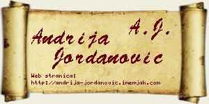 Andrija Jordanović vizit kartica
